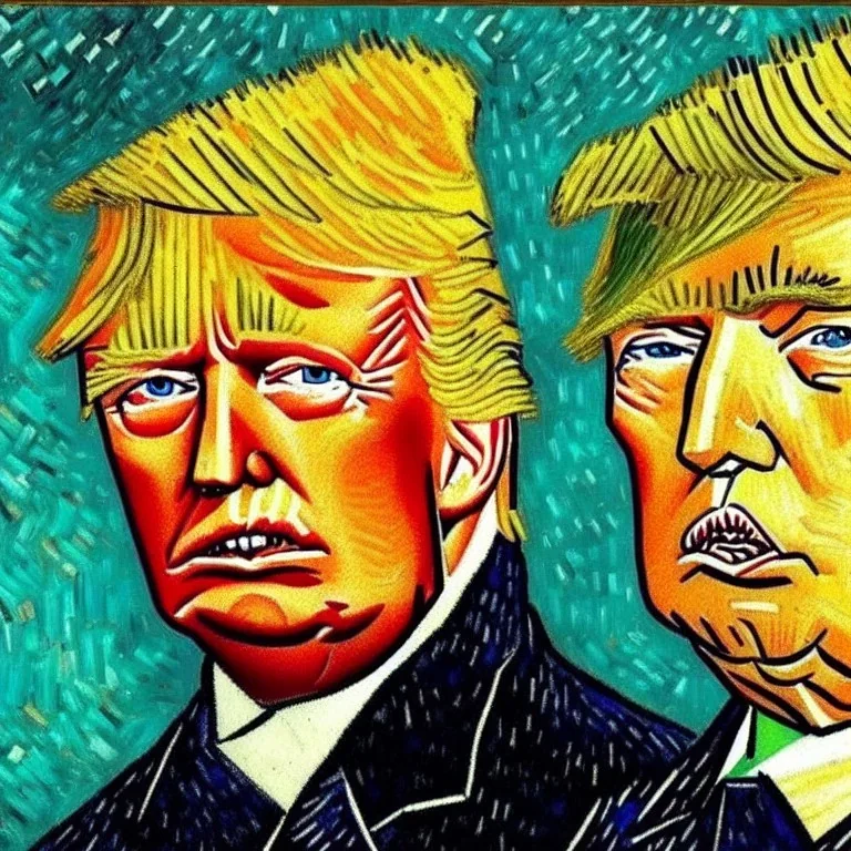 Portrait of Donald trump by van gogh