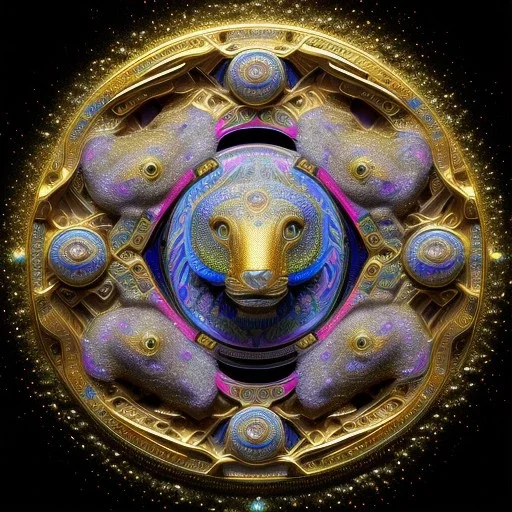 3d animals, jewel, precious stones, shiny, beautiful rich, detailed yin and yang symbol, shiny, intricate, gorgeous, ultrafine detail, hyperrealism, trending on artstation, sharp focus, intricate details, highly detailed, glowing, glitter, complementary colours