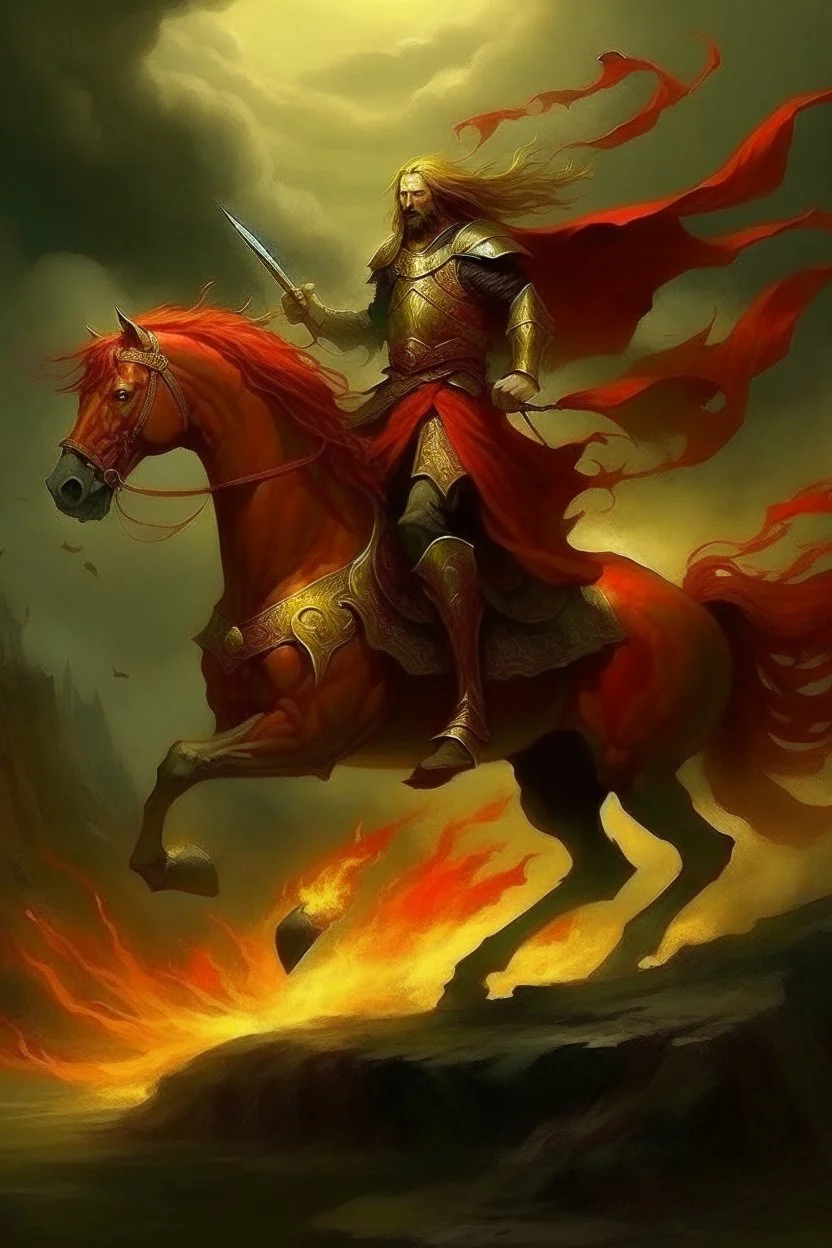 When they opened the second seal, I heard the second living creature saying, “Come!” Then another horse came out, fiery red. The one riding on it was permitted to take peace from the earth, so that people would slaughter one another. He was given a great sword.