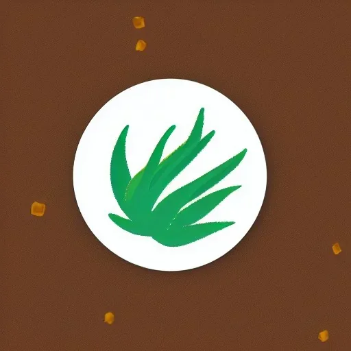 circle logo with aloe vera and honeycomb