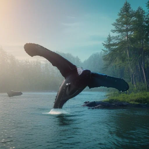 Nature, whale, eagle, unreal 5, octane render, cinema4d, redshift render, hyper realistic, cenematic, vibrancy, synthwave, retouch, centered, dynamic lighting, dramatic lighting, 4k, highly detailed, attractive beautiful, realistic, virtual reality, epic composition, holographic,