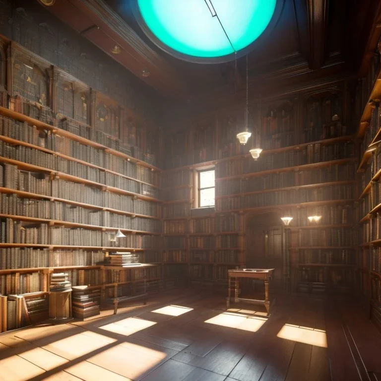 inside of a cybernetic gothic library museum, thousands of books, labyrintic architecture, orange color scheme, high key lighting, volumetric light high details with white stripes and feathers unreal 5, octane render, cinema4d, dynamic lighting, dramatic lighting, 4k, redshift render, highly detailed, hyper realistic, sunset, Stephan Eicher