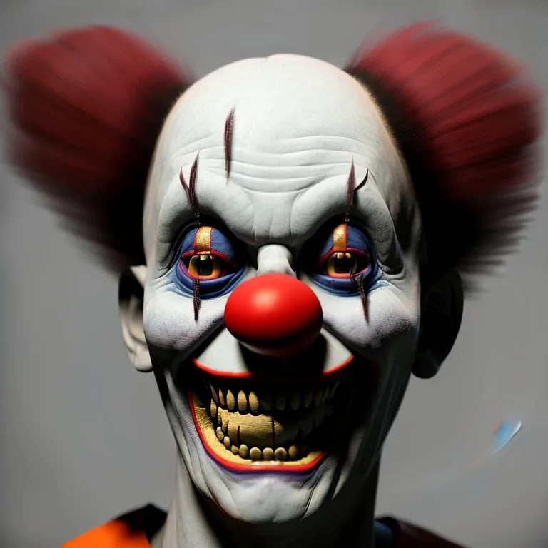 portrait of a scaring horror clown, 8k, high detail