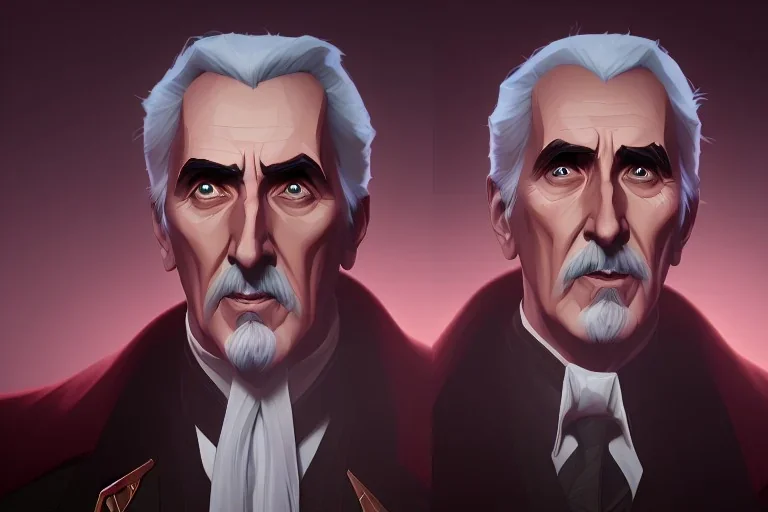 Portrait of Christopher Lee by Jake Bartok