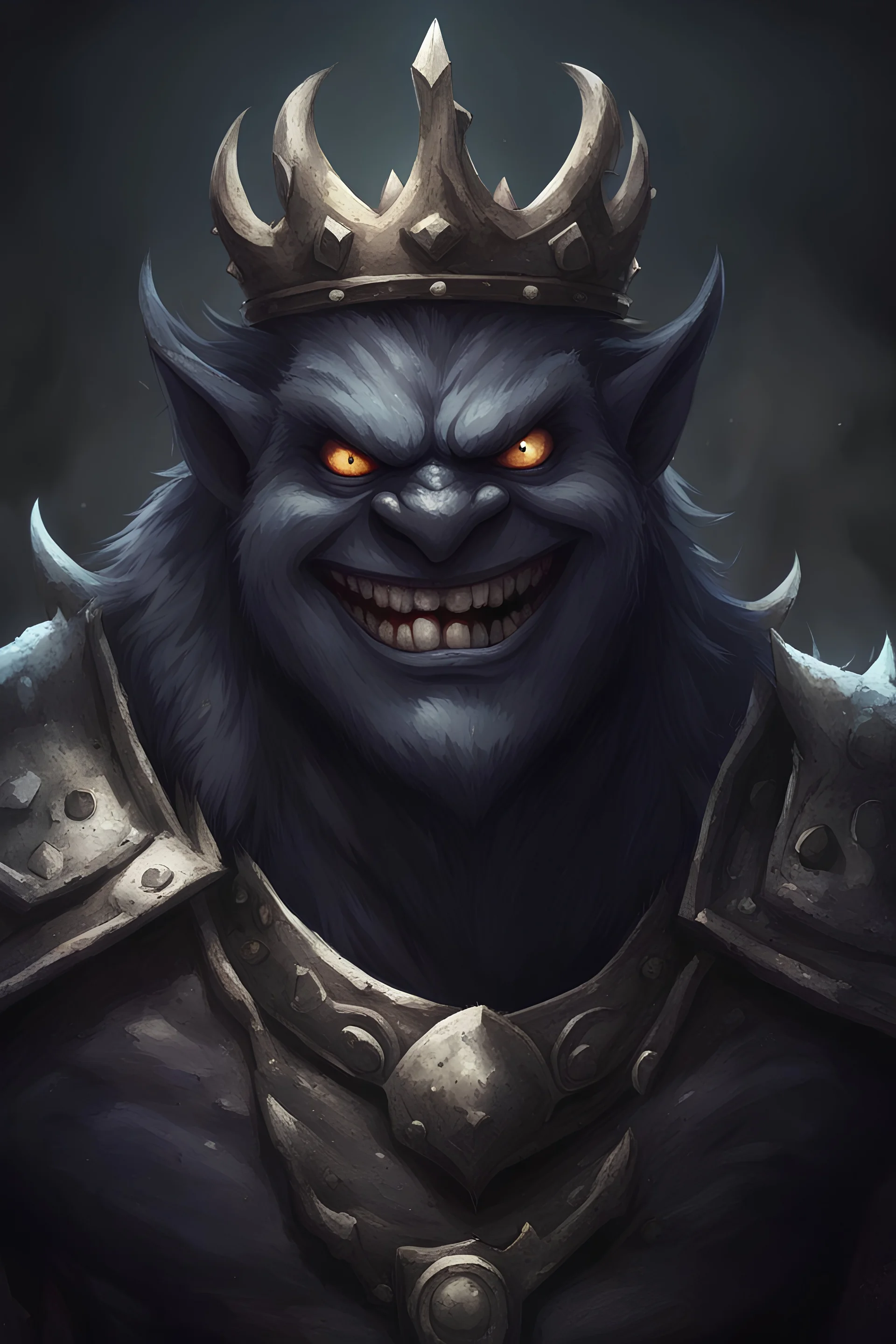 Dark Monster king smiling