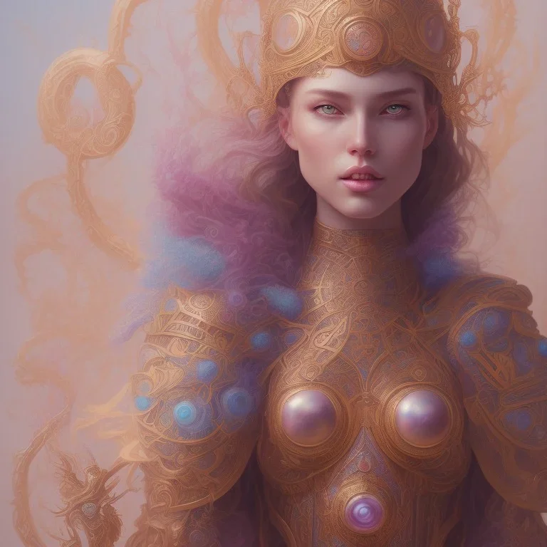 fantasy magic, intricate, sharp focus, illustration, highly detailed, digital painting, concept art, artgerm and paul lewin and kehinde wiley, masterpiece sexy lips with a smile Celtic Lord body lord outer space pretty, pink blue