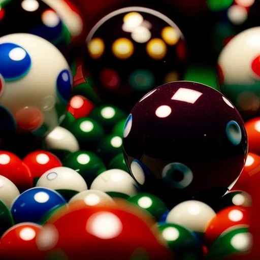 A river Full of billiard balls