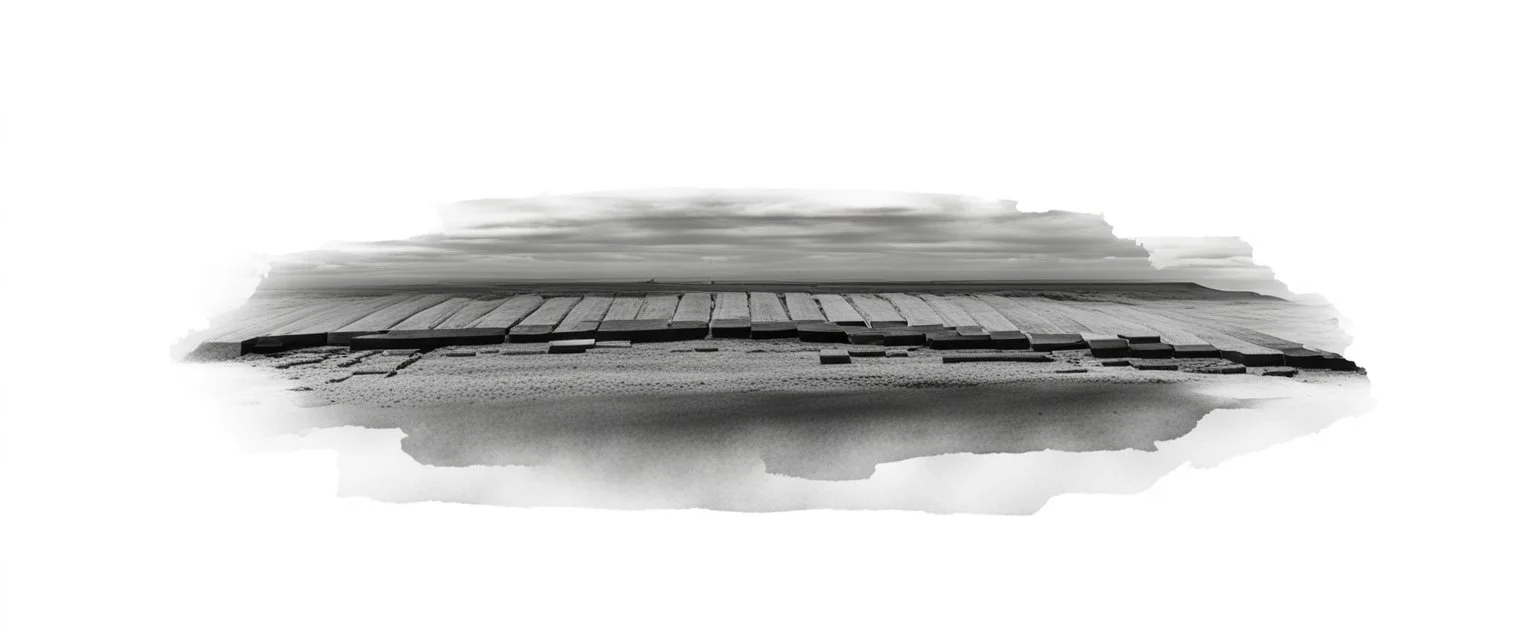 sideview of railway tracks, antique photo