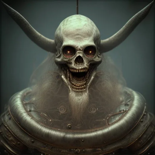 old viking looks like a zombie, shines extreme in blue light, hr giger, scary, steam punk, realistic, made in octane, cinematic, ultra-realistic, extremely detailed octane rendering, 8K, VRAY Super Real ar 2:3, dof photorealistic futuristic 50mm lens hard lighting dark gray tintype photograph, realistic lighting, sepia color