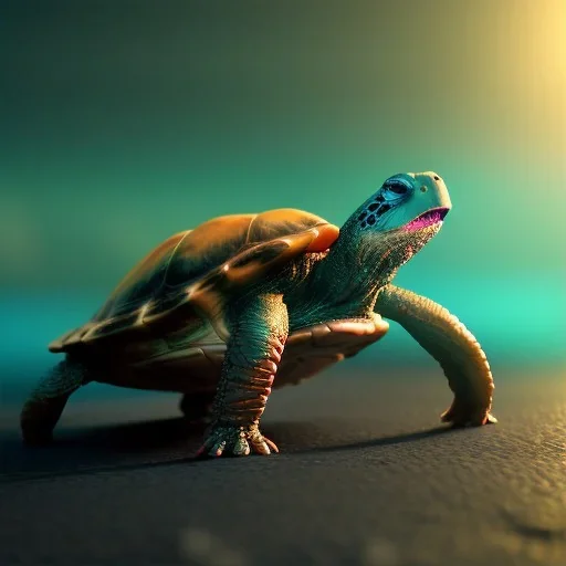 DJ, music turtle, unreal 5, octane render, cinema4d, redshift render, hyper realistic, cenematic, vibrancy, synthwave, retouch, centered, dynamic lighting, dramatic lighting, 4k, highly detailed, attractive beautiful, realistic, epic composition, holographic,