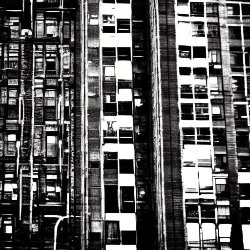 new york abstract digital black and white