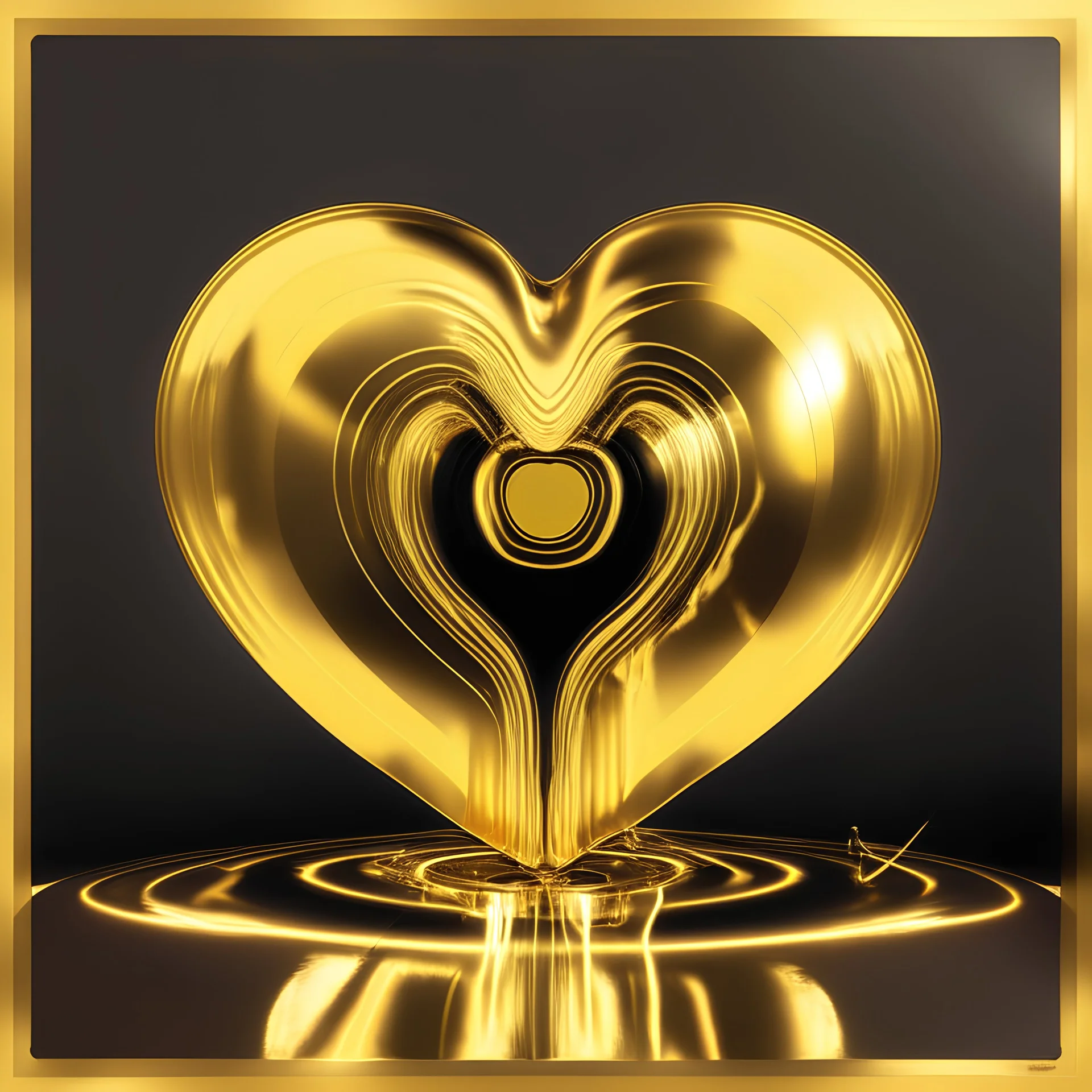 golden vinyl electric heart