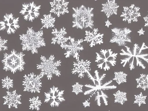 Snowflakes realistic