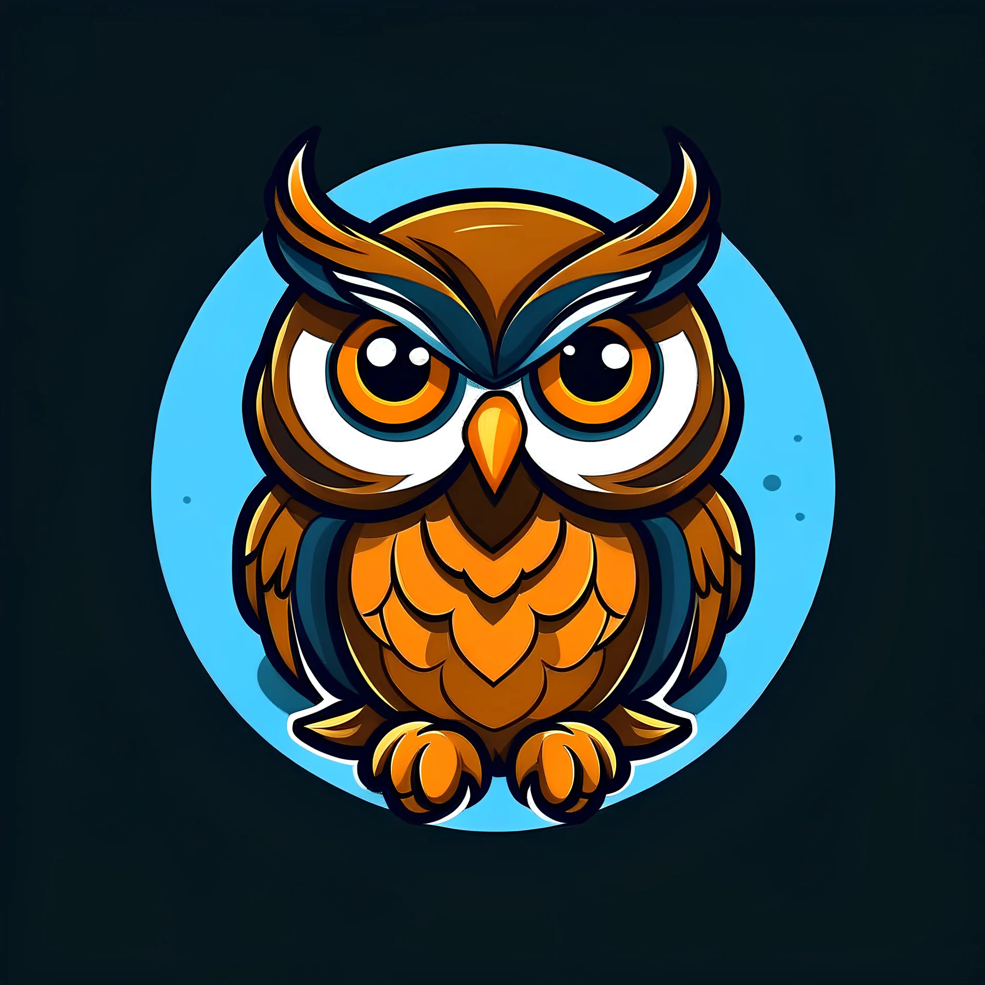 cartoon-style owl logo