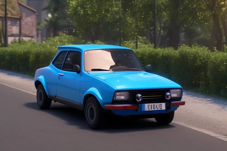 Renault 12 car version by French automaker Renault 4k , rally ,ultra realistic,concept 4k ,on street, parked