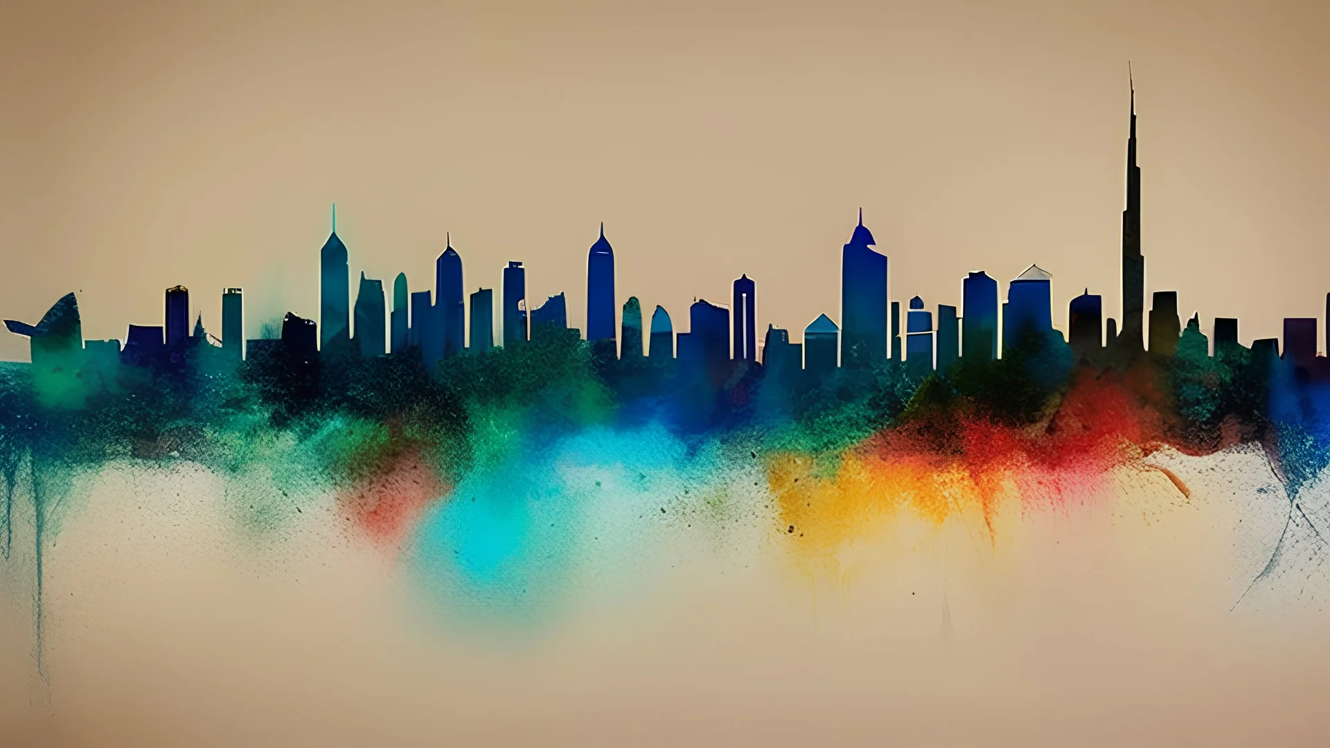 dubai skyline abstract