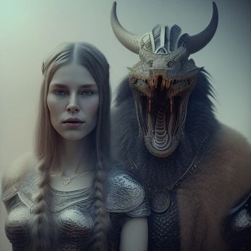 A viking and his wive on a dragon, hr giger, scary, steam punk, realistic, made in octane, cinematic, ultra-realistic, extremely detailed octane rendering, 8K, VRAY Super Real ar 2:3, dof photorealistic futuristic 50mm lens hard lighting dark gray tintype photograph, realistic lighting, sepia color