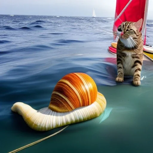 man, overboard, sailing, snails, cats