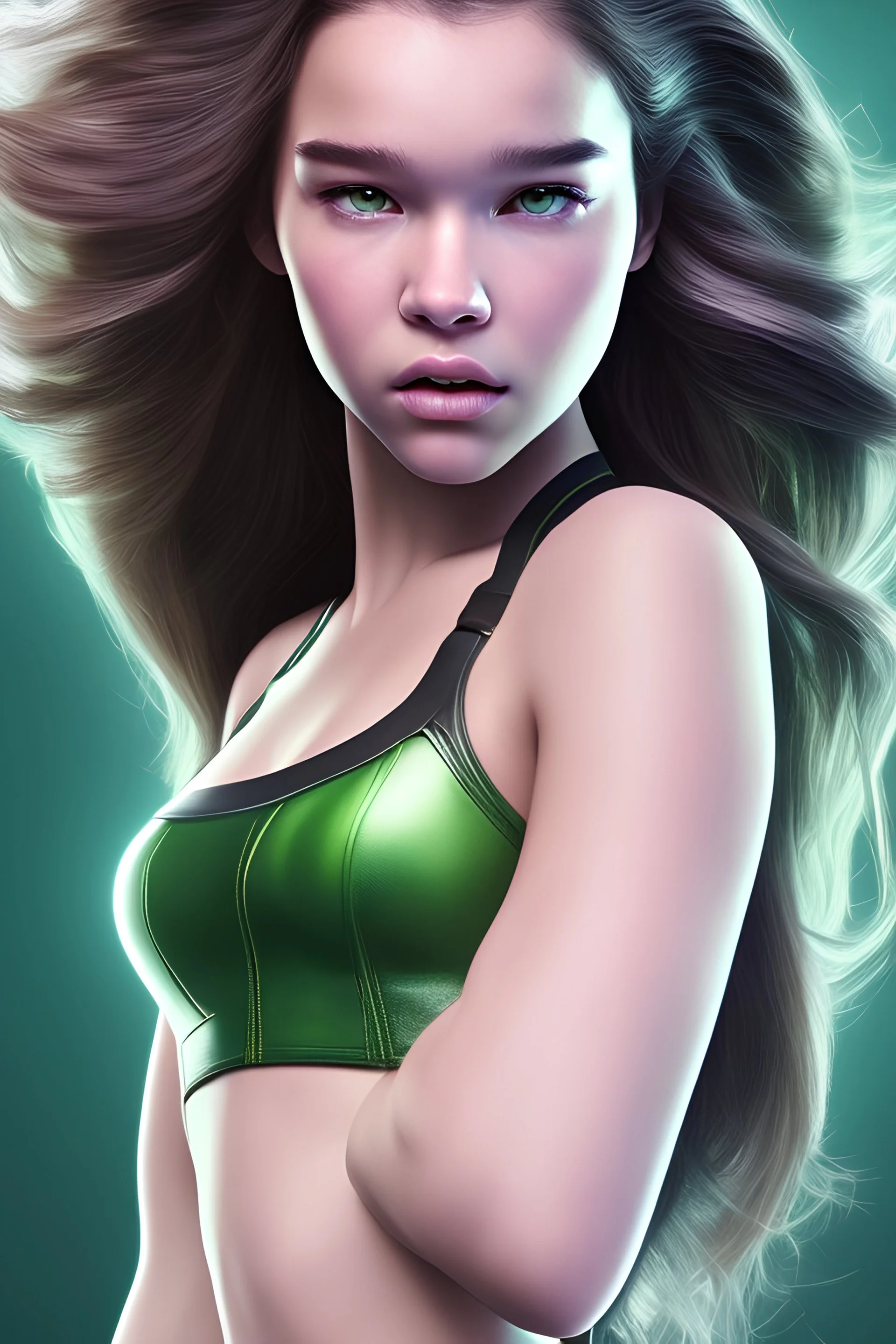 4K Ultra-HD -- Hailee Steinfeld as She-Hulk --4k Ultra-HD--Hyper realistic--Cinema lighting