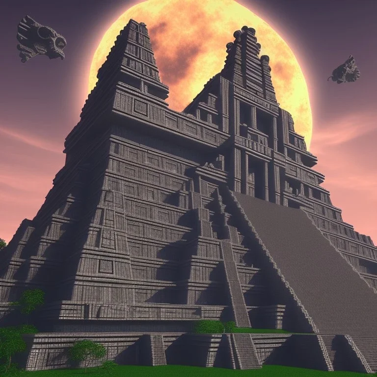 futuristic mayan temple