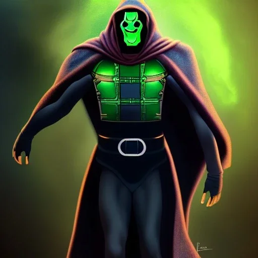 ultra detailed fullbody portrait of Doctor Doom, extremely detailed digital painting, extremely detailed face,crystal clear eyes, in the style of Ken Kelley robert e howard and pablo oliveira and Keith Parkinson , mystical colors, perfectly centered image, perfect composition, rim light, beautiful lighting,8k, stunning scene, raytracing