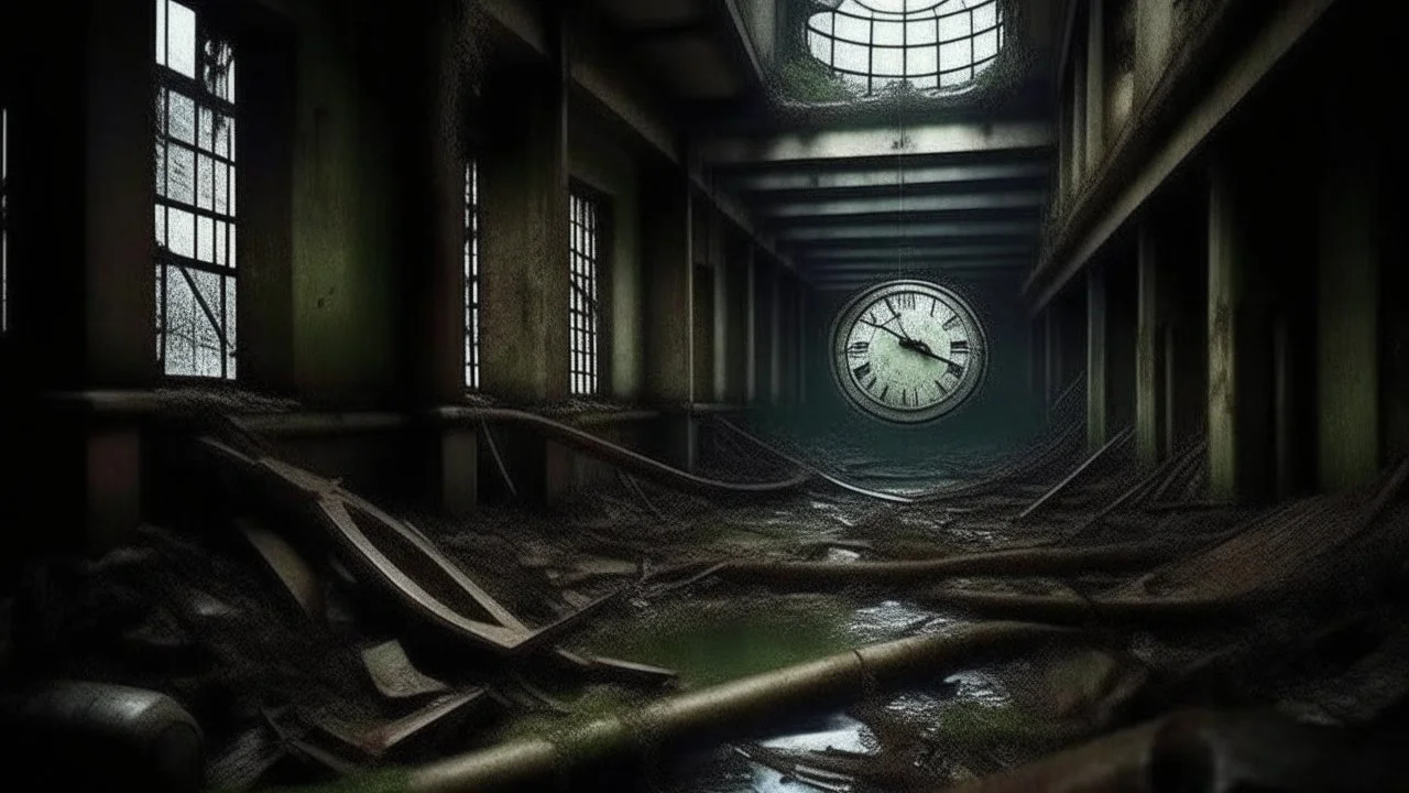 time loop repeating life in a abandoned building, at first I was alive and then I died there and I helped the soul to get out of there and all the souls left this building a flowing stream