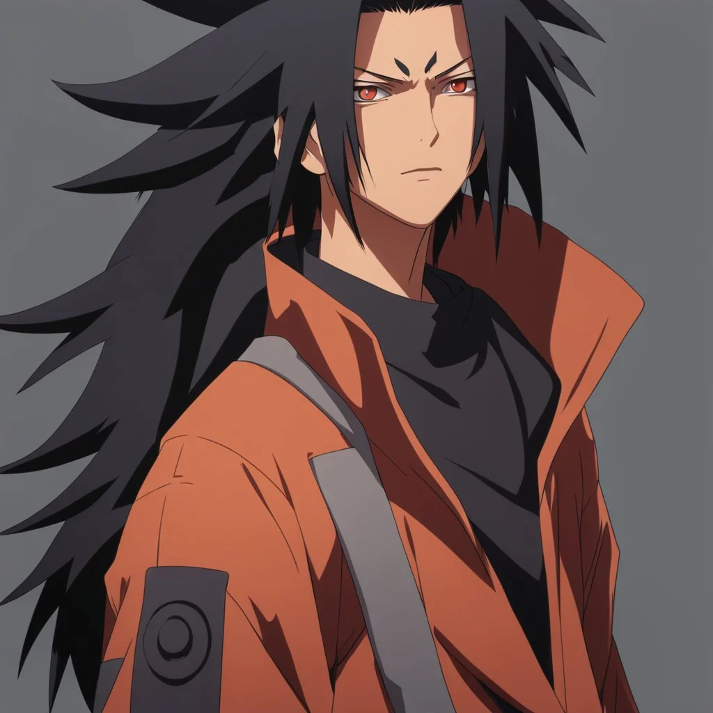 A Young Madara but he is wearing street wear, he has brown eyes, he also has tan brown skin, HD, 4K, Detalied