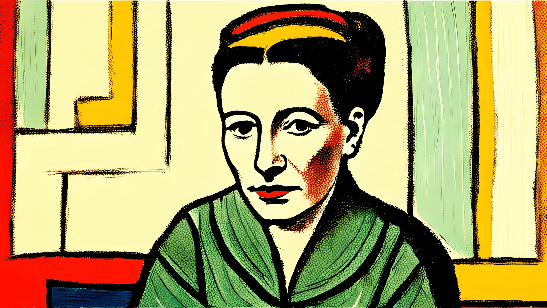 Simone de Beauvoir painting by picasso