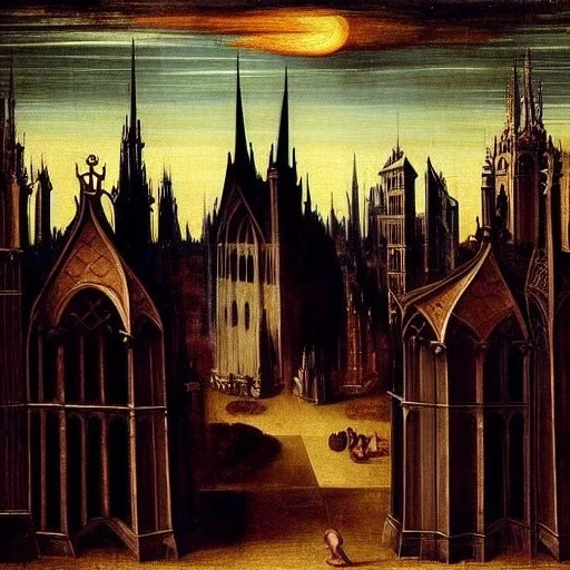 Gothic Metropolis friz Lang ,renaissance painting