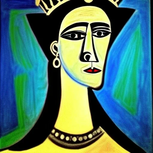 portrait of a queen picasso style