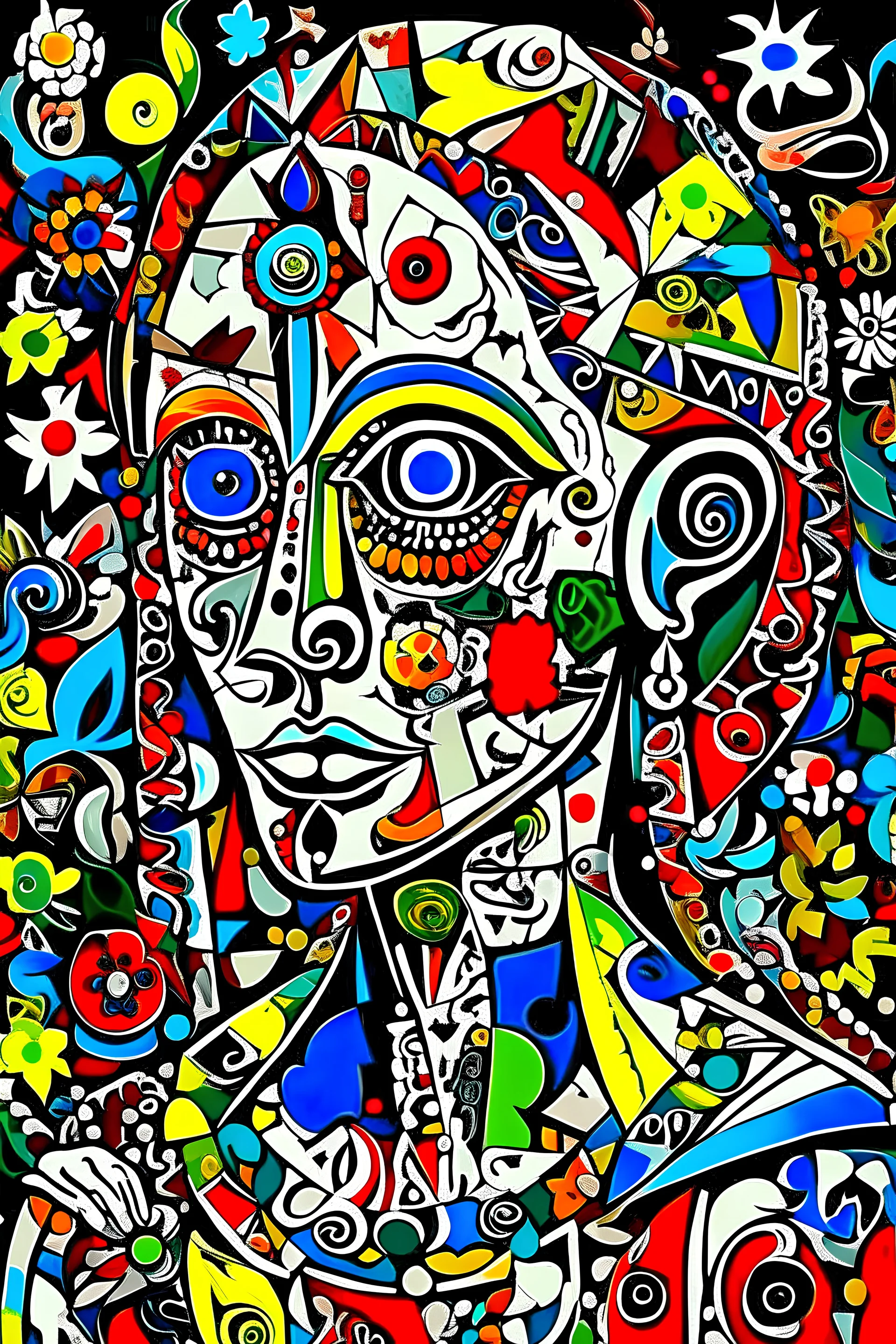 fais cette image dans le style de picasso