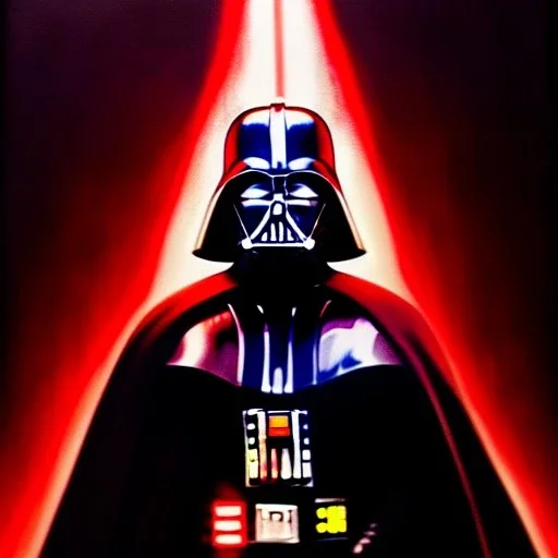 Ultra detailed fullbody Portrait in oil on canvas of Darth Vader with red lightsaber,intense stare, extremely detailed digital painting, extremely detailed face,crystal clear Big Glowing eyes, mystical colors ,perfectly centered image, perfect composition, rim light, beautiful lighting, 8k, stunning scene, raytracing, anatomically correct, in the style of robert e howard and Ken Kelley and Ohrai Noriyoshi and Simon Bisley and tomzj1