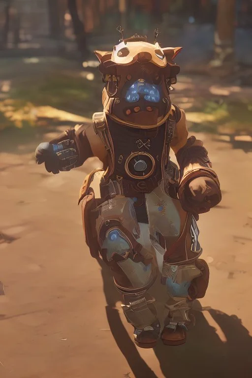 cowboy bear squirrel chat robot, bokeh like f/0.8, tilt-shift lens 8k, high detail, smooth render, down-light, unreal engine, prize winning, in the style of fallout 4