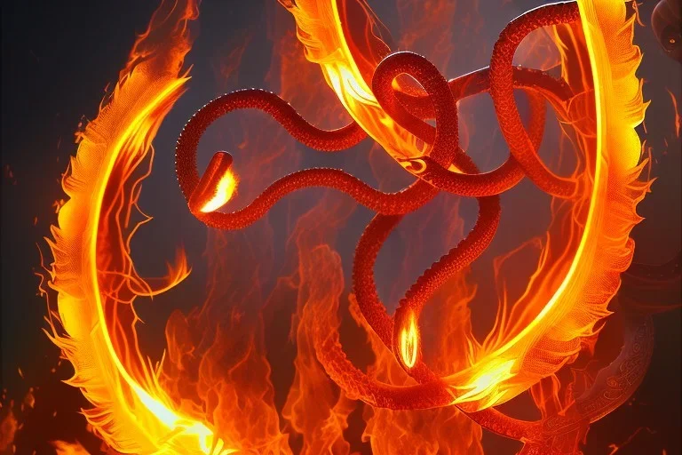 Fire spiritual tentacles fire wrapping around people's memories fire