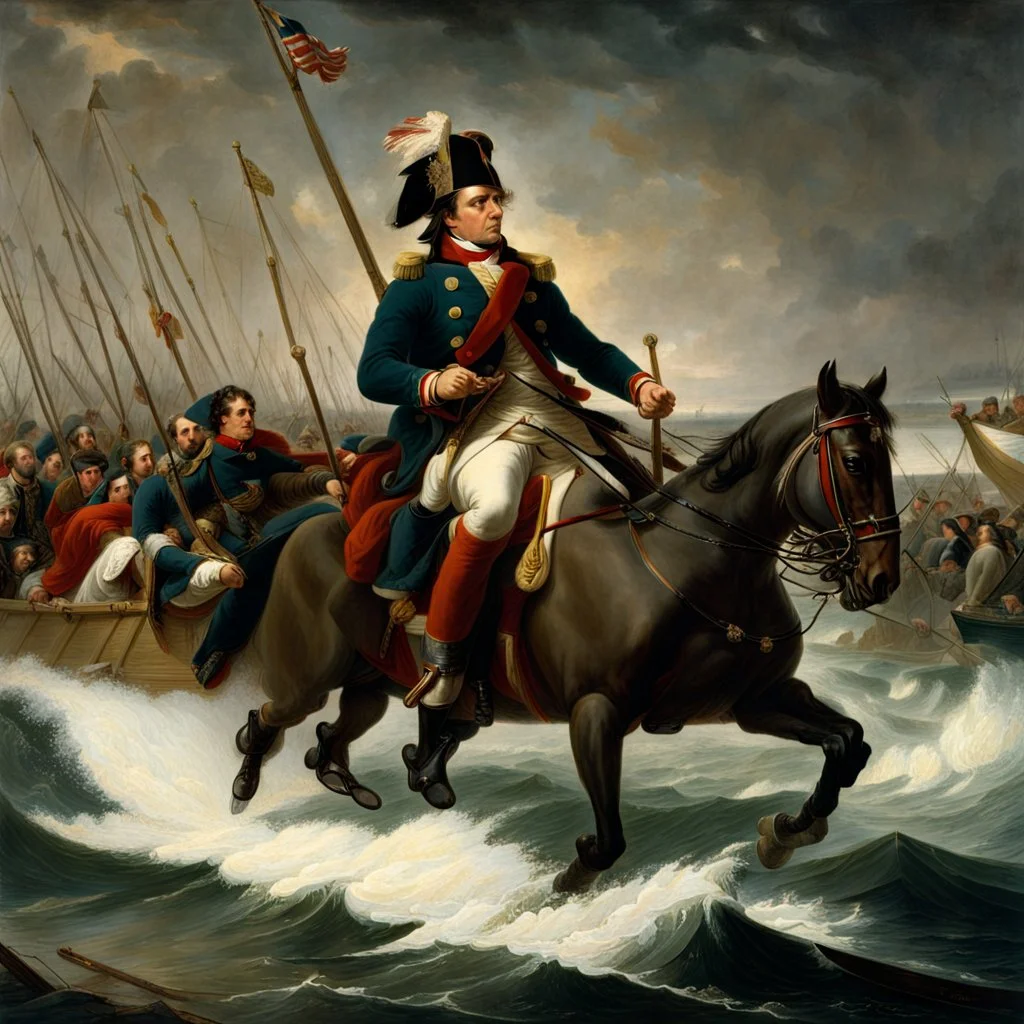 Napoleon crossing the Delaware.