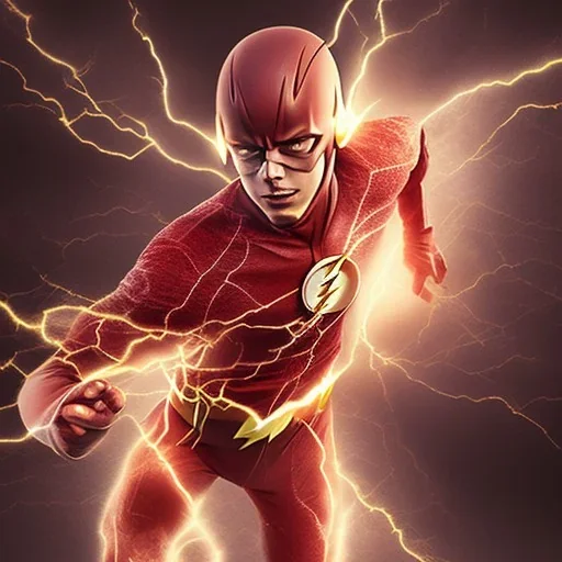 The Flash moving in super speed