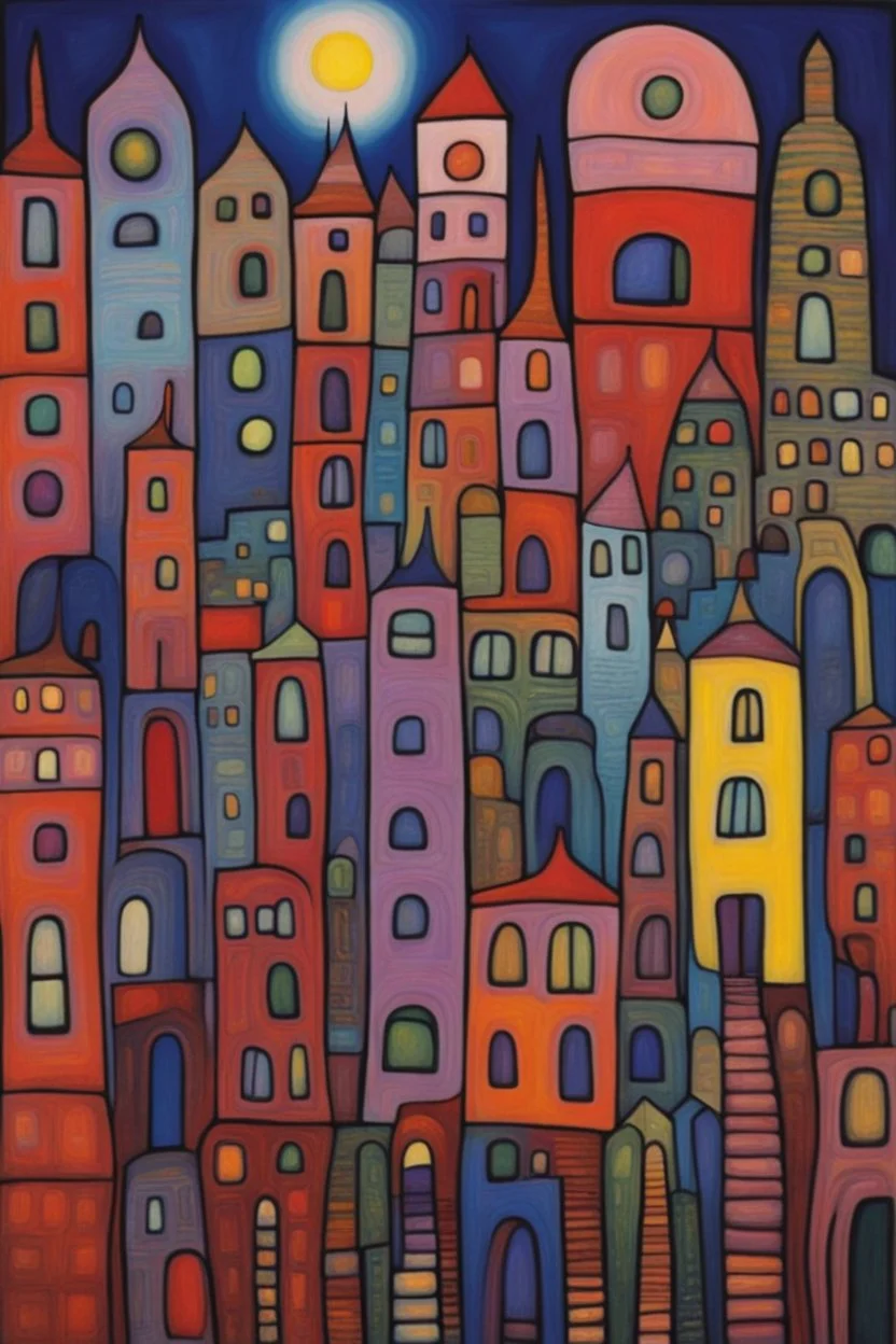 getting fully into their feelings for the first time; hundertwasser; bright pastels beautiful. existential. elegant; fantasy