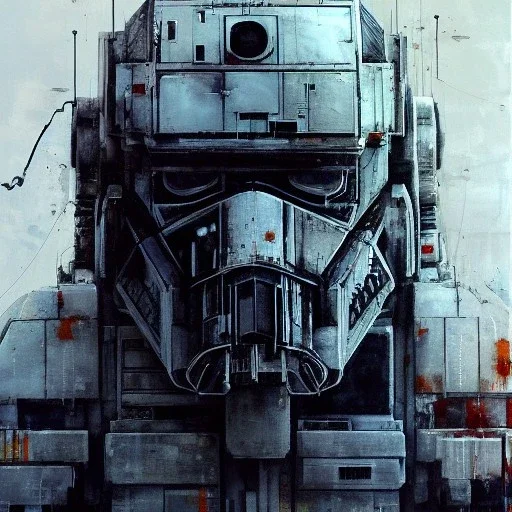 photorealistic at-at pilot helmet with weathered painting , illustration on coarse canvas by <agnes cecile> and <Yoji Shinkawa>, ornate and intricate details , soft smooth lighting, ultra detailed concept art,