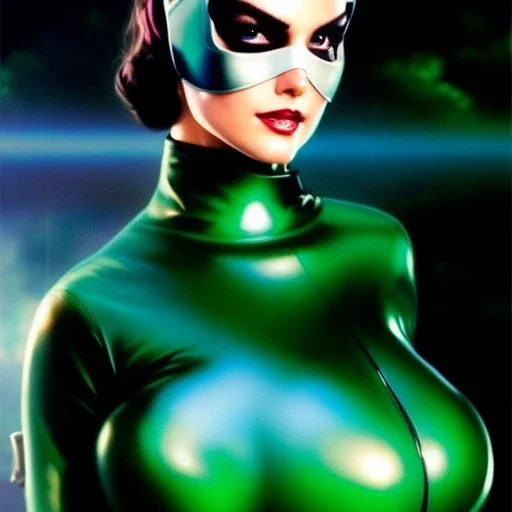 fullbody portrait 'beautiful Sexy Busty CatWoman',wearing skintight transparent suit,crystal clear green eyes,painting by gaston bussiere, greg rutkowski, yoji shinkawa, yoshitaka amano, tsutomu nihei, donato giancola, tim hildebrandt, oil on canvas, cinematic composition, extreme detail,fit full head inside picture,32k