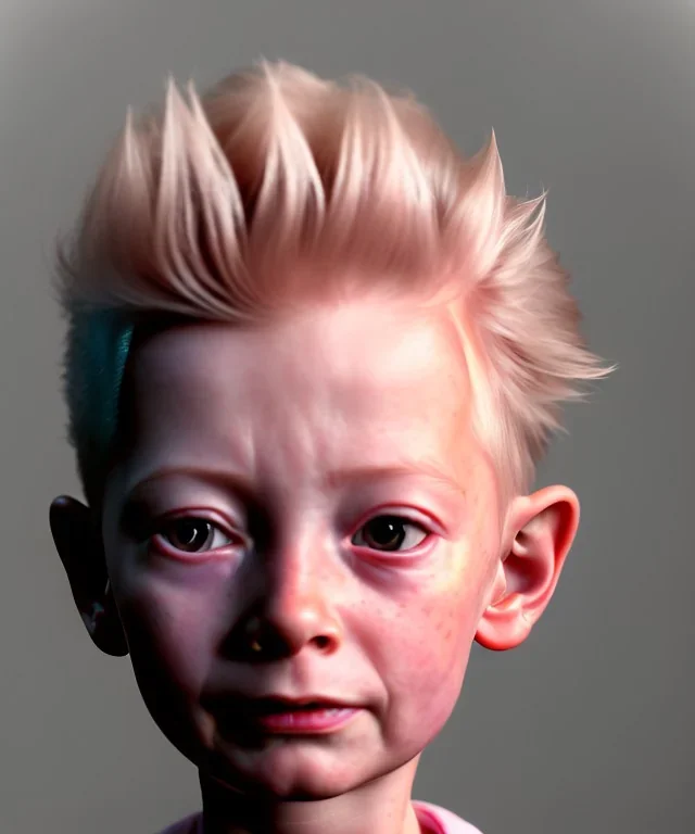 Tilda swinton toddler, full body, shoe, dress, soft skin, dramatic lighting, hyper realistic