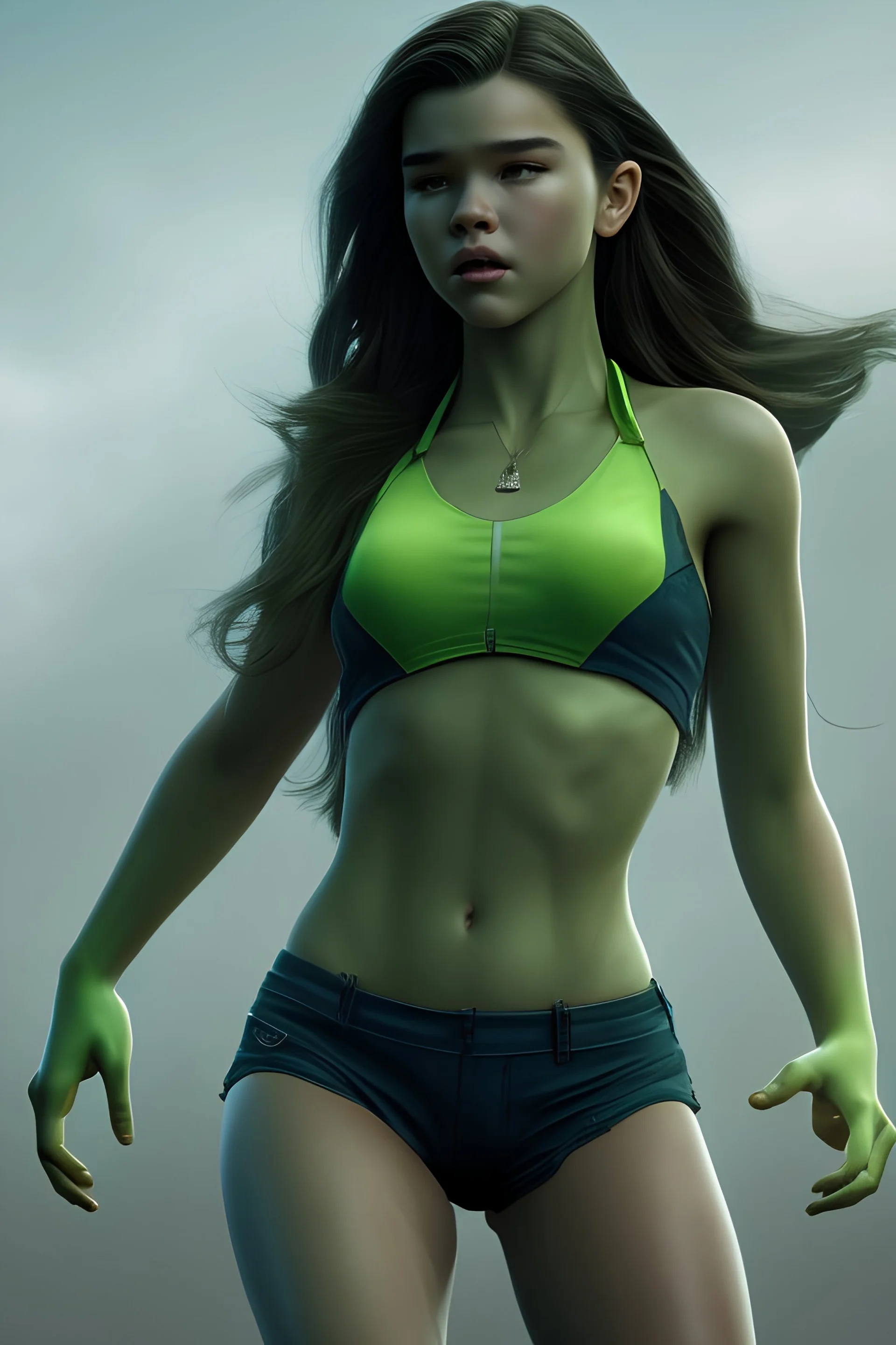 4K Ultra-HD -- Hailee Steinfeld as She-Hulk --4k Ultra-HD--Hyper realistic--Cinema lighting