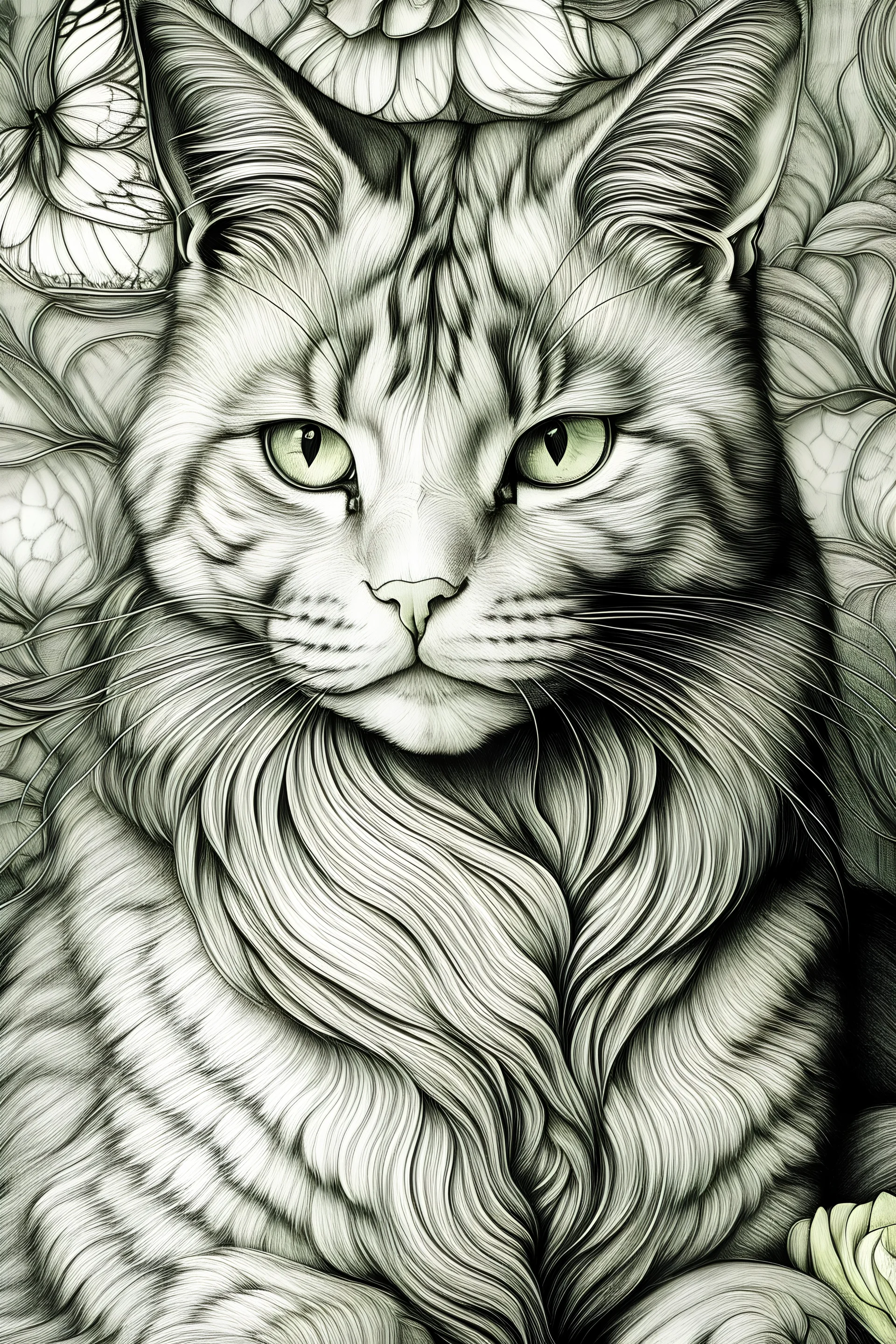 Portrait of a cat by Van Gogh