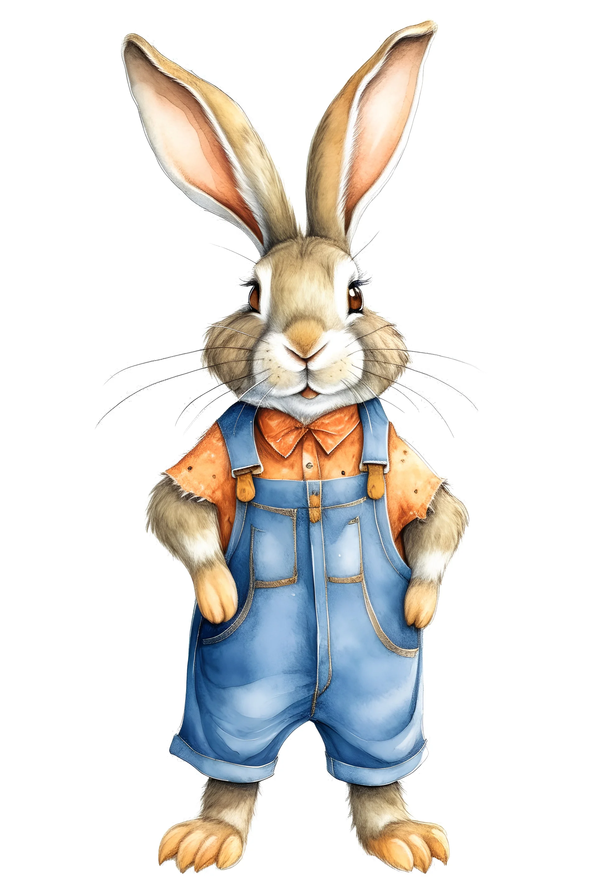 rabbit in dungarees