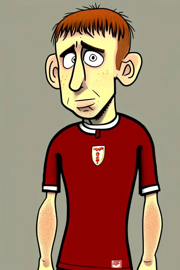 Oliver McBurney Footballer r cartoon 2d