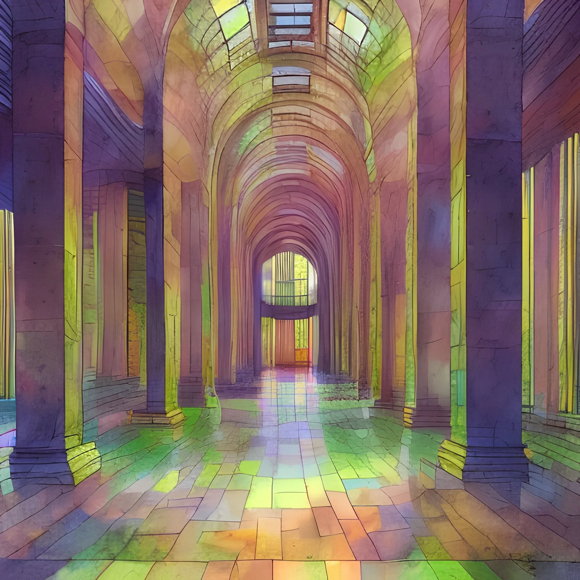 Lincoln Center watercolor