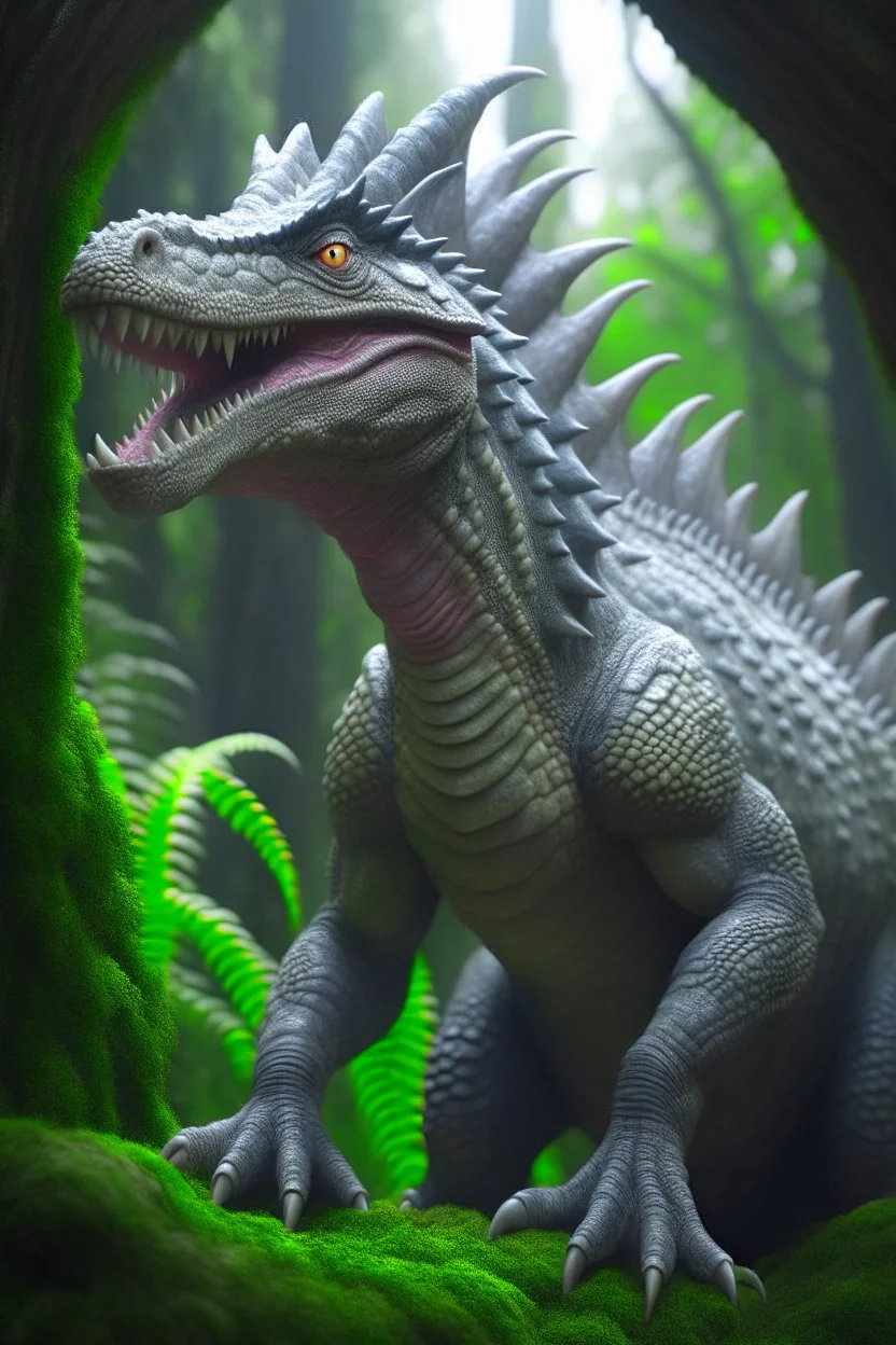 Dinosaur dragon alien , 3d 4k octane render, lifelike, photorealistic, artstation, illustration, smooth, sharp focus, ornate, intricate, complex, highly detailed, digital painting, smooth, art by tom bagshaw, akihiko yosh