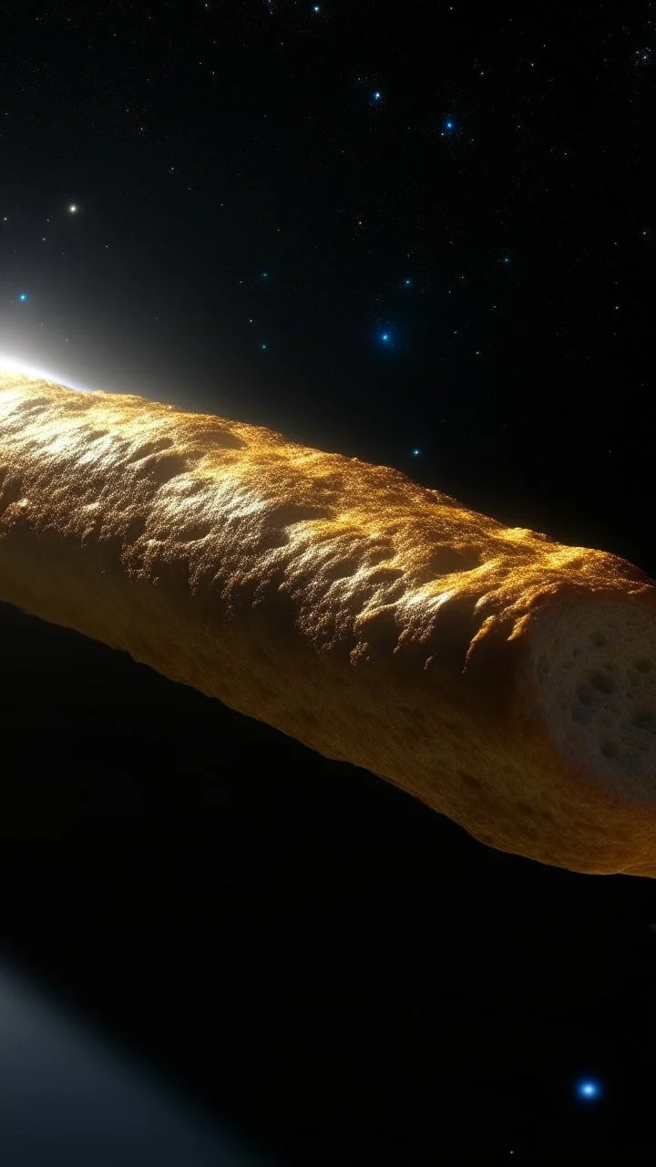 A comet looks like French Baguette