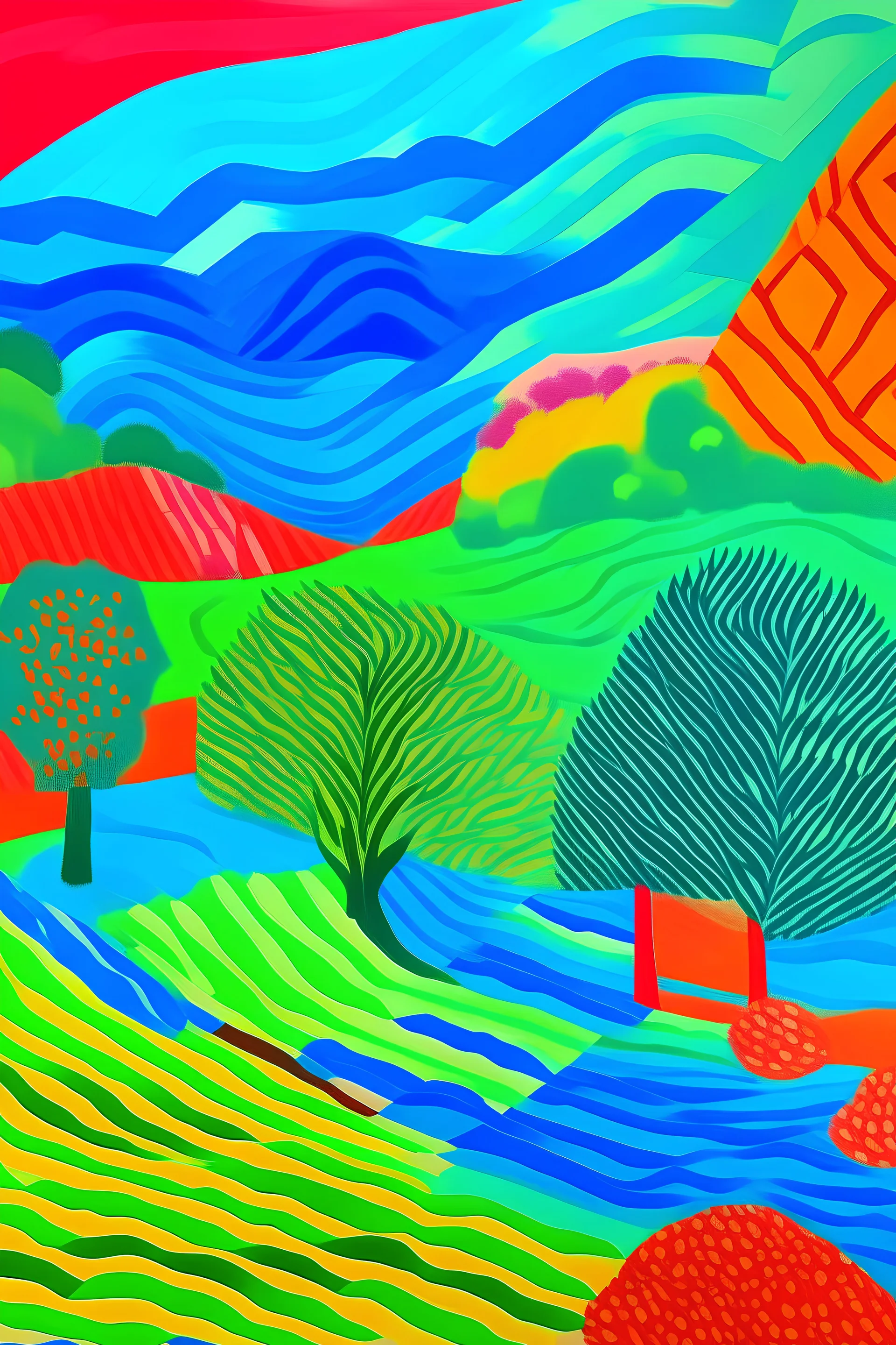 creation inspired by David Hockney