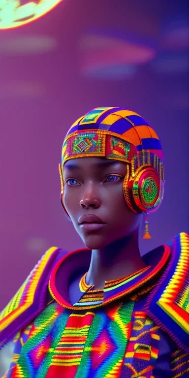 kente scene, thread, embroidery, octane render, high detail