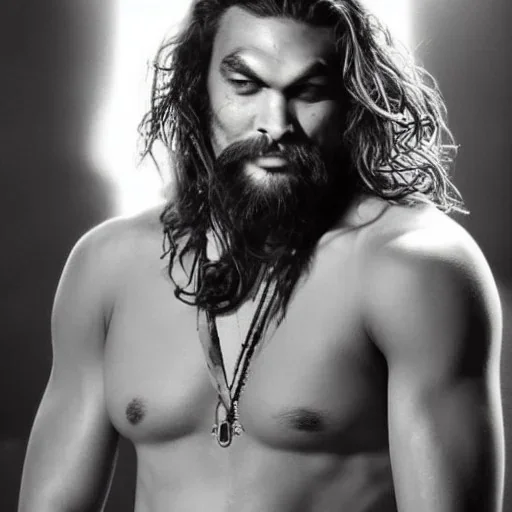 Jason Momoa in 1955, dramatic light, high detail, cinematic